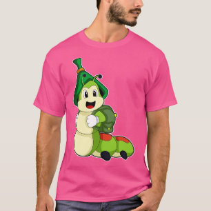 Camiseta Lagarta como Estudante com Mochila