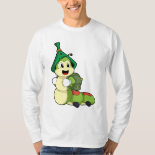 Camiseta Lagarta como Estudante com Mochila