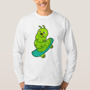 Camiseta Lagarta como Patinadora com skate