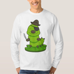 Camiseta Lagarta como Pirata com Espada