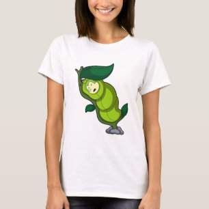 Camiseta Lagarta dormindo com folhas