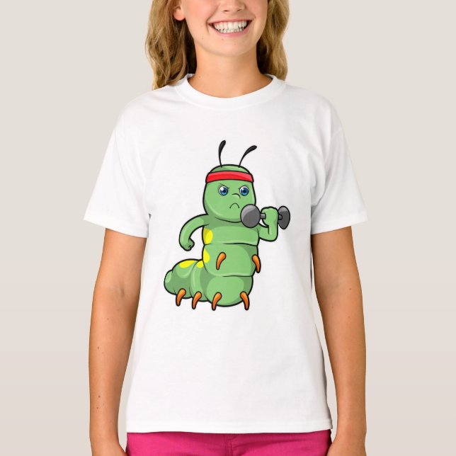 Camiseta Lagarta em Fortalecimento com Dumbbell (Frente)