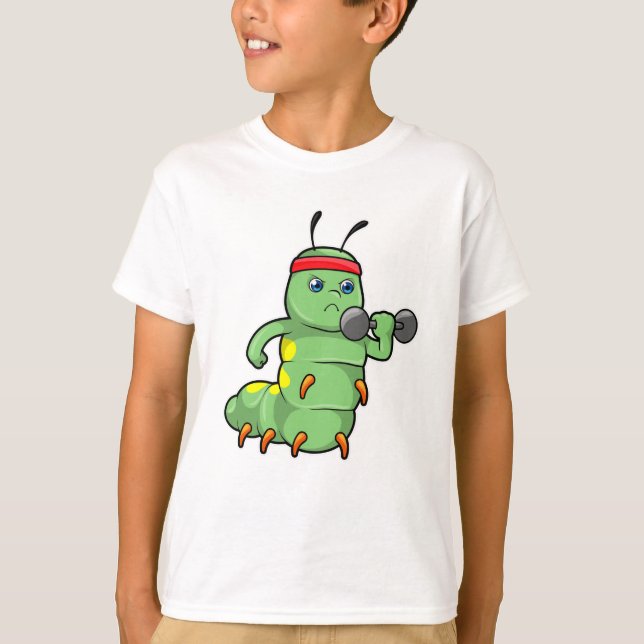 Camiseta Lagarta em Fortalecimento com Dumbbell (Frente)