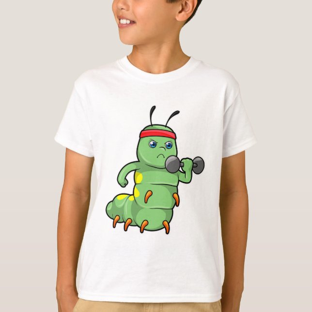 Camiseta Lagarta em Fortalecimento com Dumbbell (Frente)