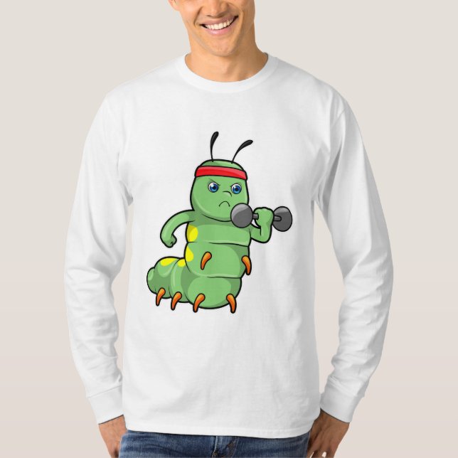 Camiseta Lagarta em Fortalecimento com Dumbbell (Frente)