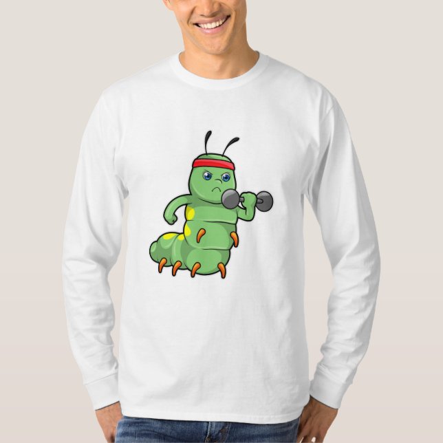 Camiseta Lagarta em Fortalecimento com Dumbbell (Frente)