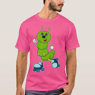 Camiseta Lagarta em patinação inline com patins de rodas