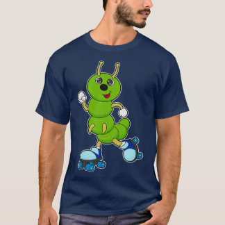 Camiseta Lagarta em patinagem em linha com skates