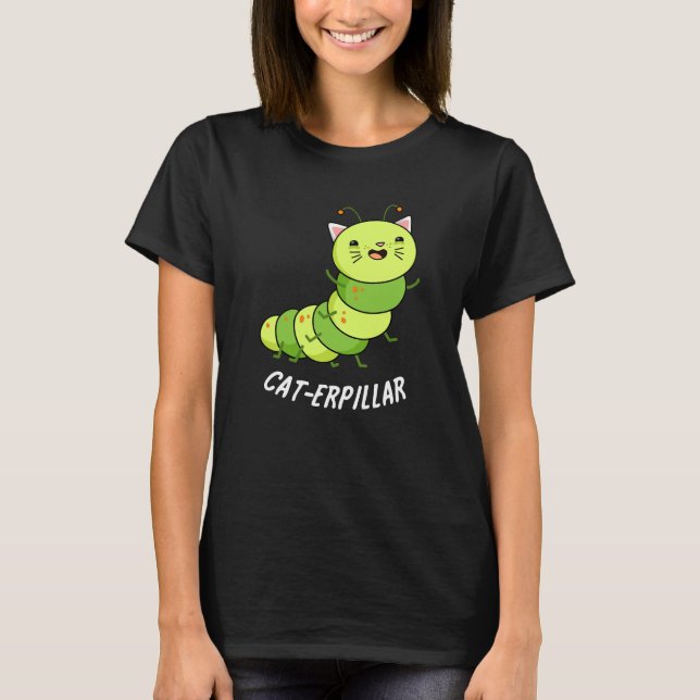 Camiseta Lagarta Funny Inseto Pun Dark BG (Frente)
