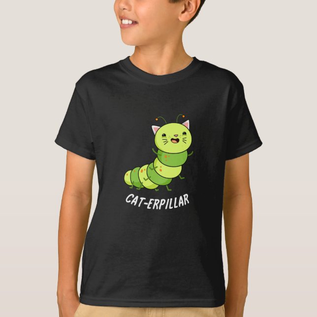 Camiseta Lagarta Funny Inseto Pun Dark BG (Frente)
