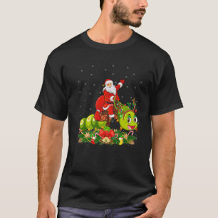 Camiseta Lagarta Lover Papais noeis Engraçados Que Andam Na