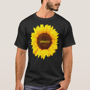 Camiseta Lagarta Para Mulheres Borboleta Amor Girassol
