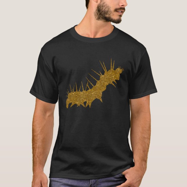 Camiseta Lagarta Para Mulheres Moda De Borboleta (Frente)