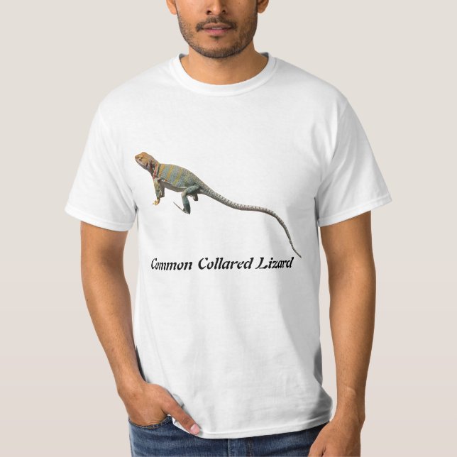 Camiseta Lagarto colocado um colar terra comum (Frente)