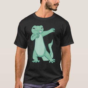 Camiseta Lagarto dançante em verde para répteis e dragão