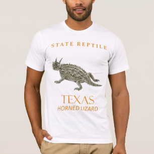 Camiseta Lagarto-de-chifres do Território do Texas
