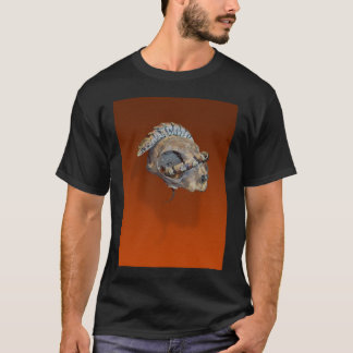 Camiseta Lagarto de jacaré em um t-shirt do crânio do gato