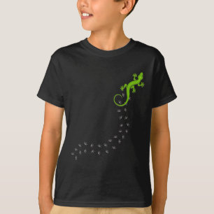 Camiseta Lagarto Engraçado Pista de Pé Subindo Amante de Ré