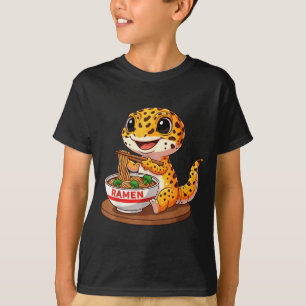 Camiseta Lagarto Engraçado Réptil Gecko Leopardo Comendo Ra