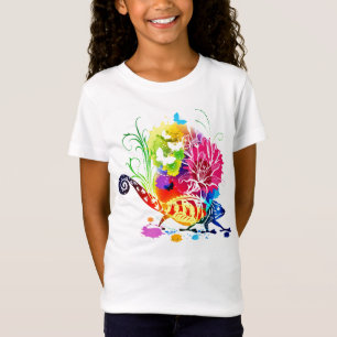 Camiseta Lagarto floral colorido