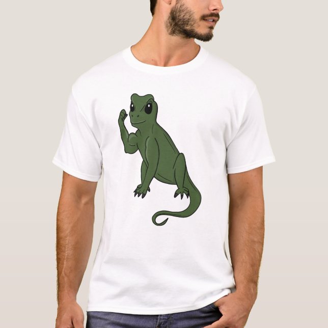 Camiseta Lagarto Verde Flexível (Frente)
