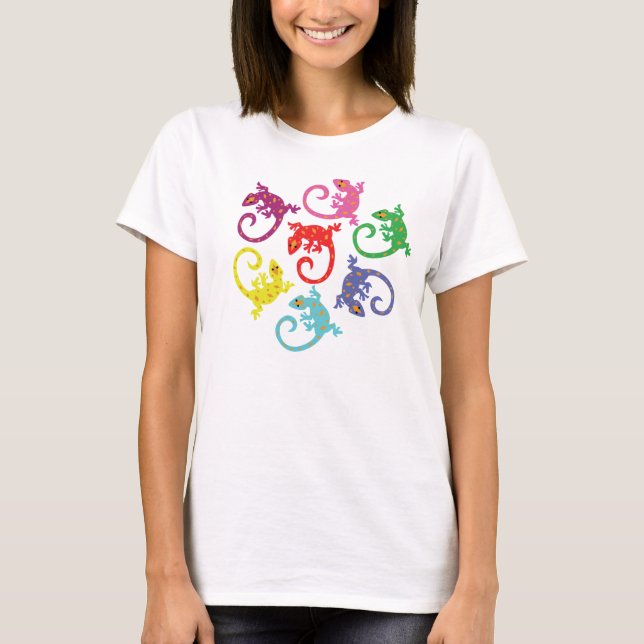 Camiseta Lagartos coloridos (Frente)