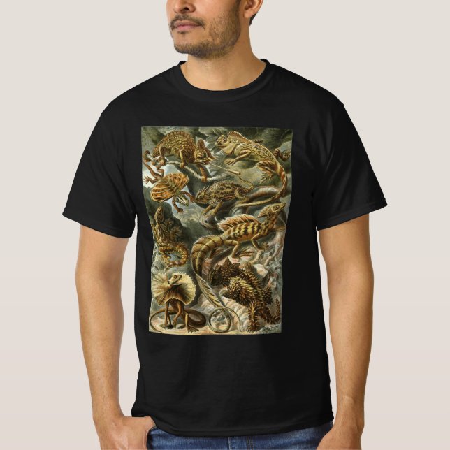 Camiseta Lagartos de Ernst Haeckel Vintage Lacertilia Anima (Frente)