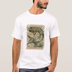 Camiseta Lagartos, design para um azulejo (w/c no papel)