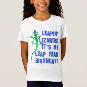 CAMISETA LAGARTOS SALTADORES É MEU ANIVERSÁRIO DE ANO BISSE