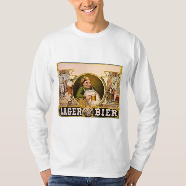Camiseta Lager Bier, O Bebê Saudável! Anúncio Vintage (Frente)