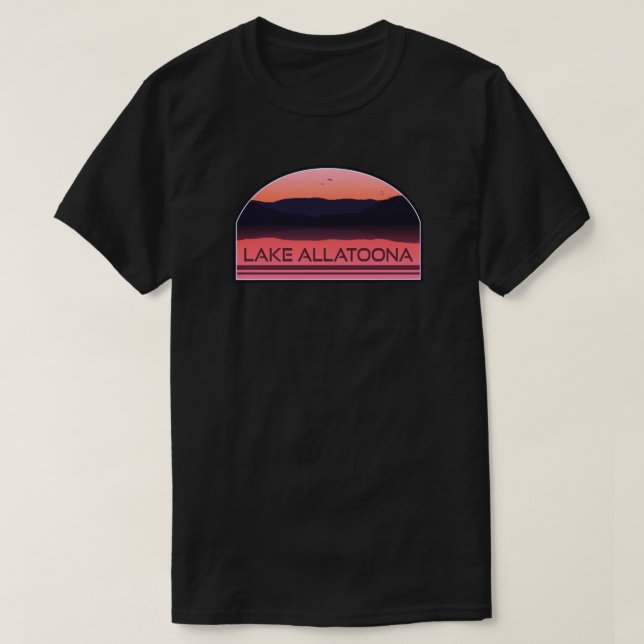 Camiseta Lago Allatoona Georgia Red Sunrise (Frente do Design)