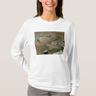 Camiseta Lago Balkhash em Kazakhstan oriental