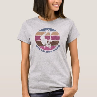 Camiseta Lago Big Island Pond Estilo Vintage e Retrô Tons d