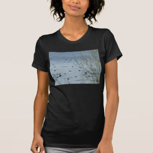 Camiseta Lago Birds Womens Twofer Sheer T-Shirt