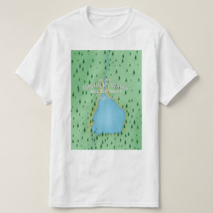 Camiseta Lago Buttermere, poster de viagens do distrito do 