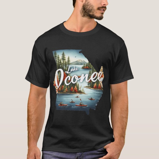 Camiseta Lago Caddo Texas Bayou - Árvores de Cipreste e Pân (Frente)