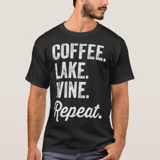 Camiseta Lago Café Vinho Repetitivo Amantes De Lago