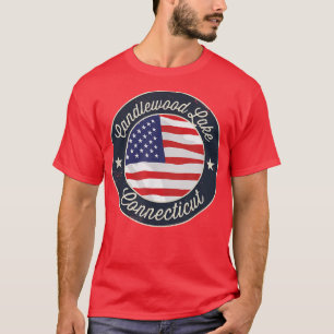 Camiseta Lago Candlewood - Lembrança Patriótica de Connecti