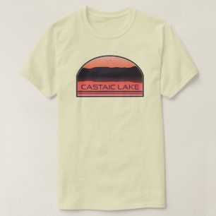 Camiseta Lago Castaic Califórnia Red Sunrise