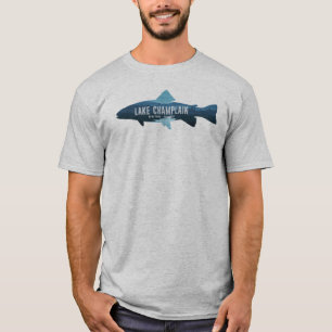 Camiseta Lago Champlain Nova York Vermont Peixe