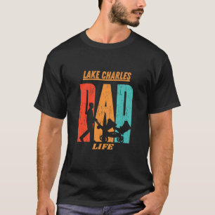 Camiseta Lago Charles Native Funny State Flag Pai Ba Pai