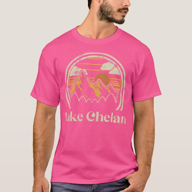 Camiseta Lago Chelan Montanhas Washington Andando ao ar liv (Frente)
