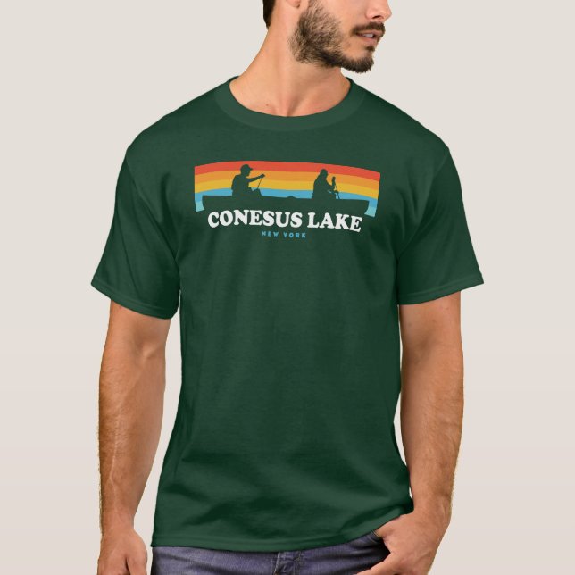 Camiseta Lago Conesus Nova York Canoa (Frente)