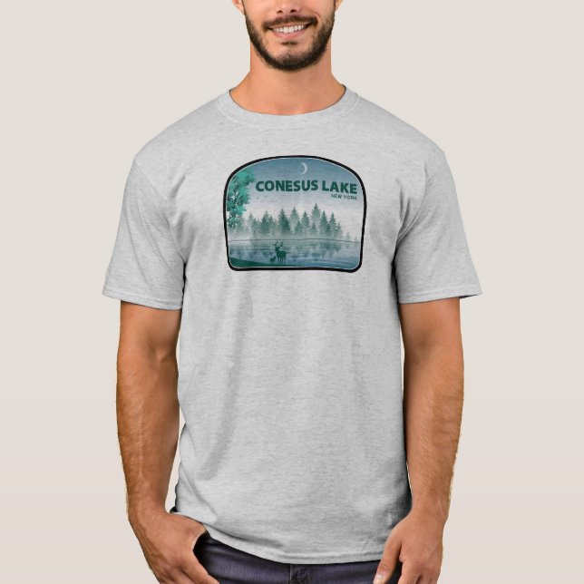 Camiseta Lago Conesus Nova York Veado (Frente)