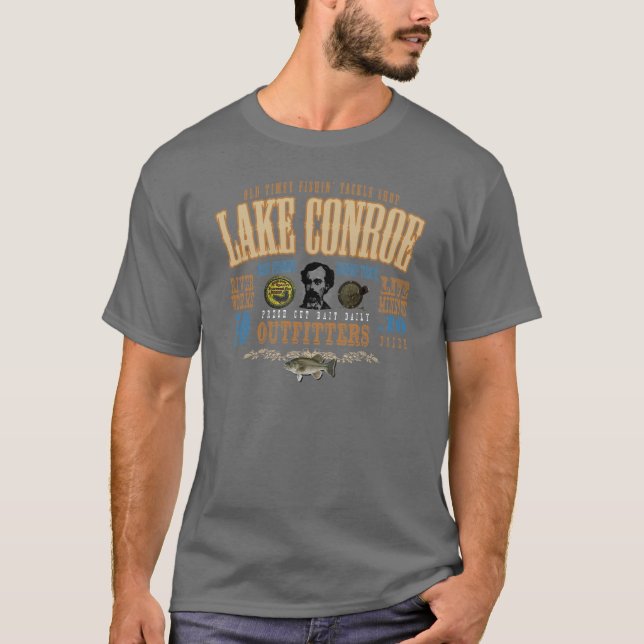 Camiseta Lago Conroe vintage (Frente)