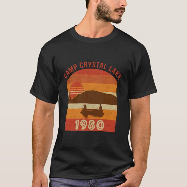 Camiseta Lago Crystal 1980 Halloween De Horror (Frente)
