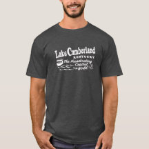 Lago Cumberland TShirt - Branco sobre Cinza Escura