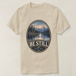 Camiseta Lago da Montanha Fique Parado Salmo 46:10