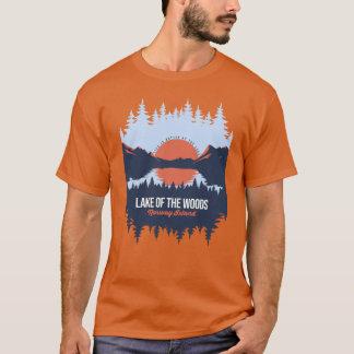 Camiseta Lago De Floresta Da Noruega Ilha Lago Com Montanha