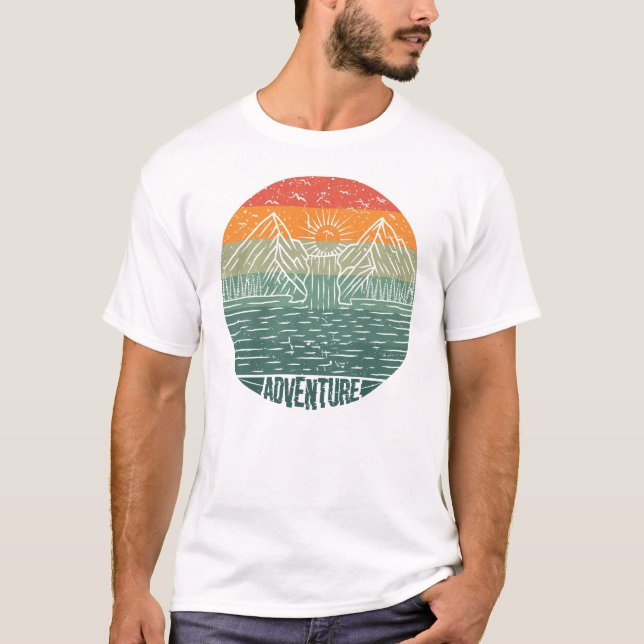 Camiseta Lago de montanha Adventure (Frente)
